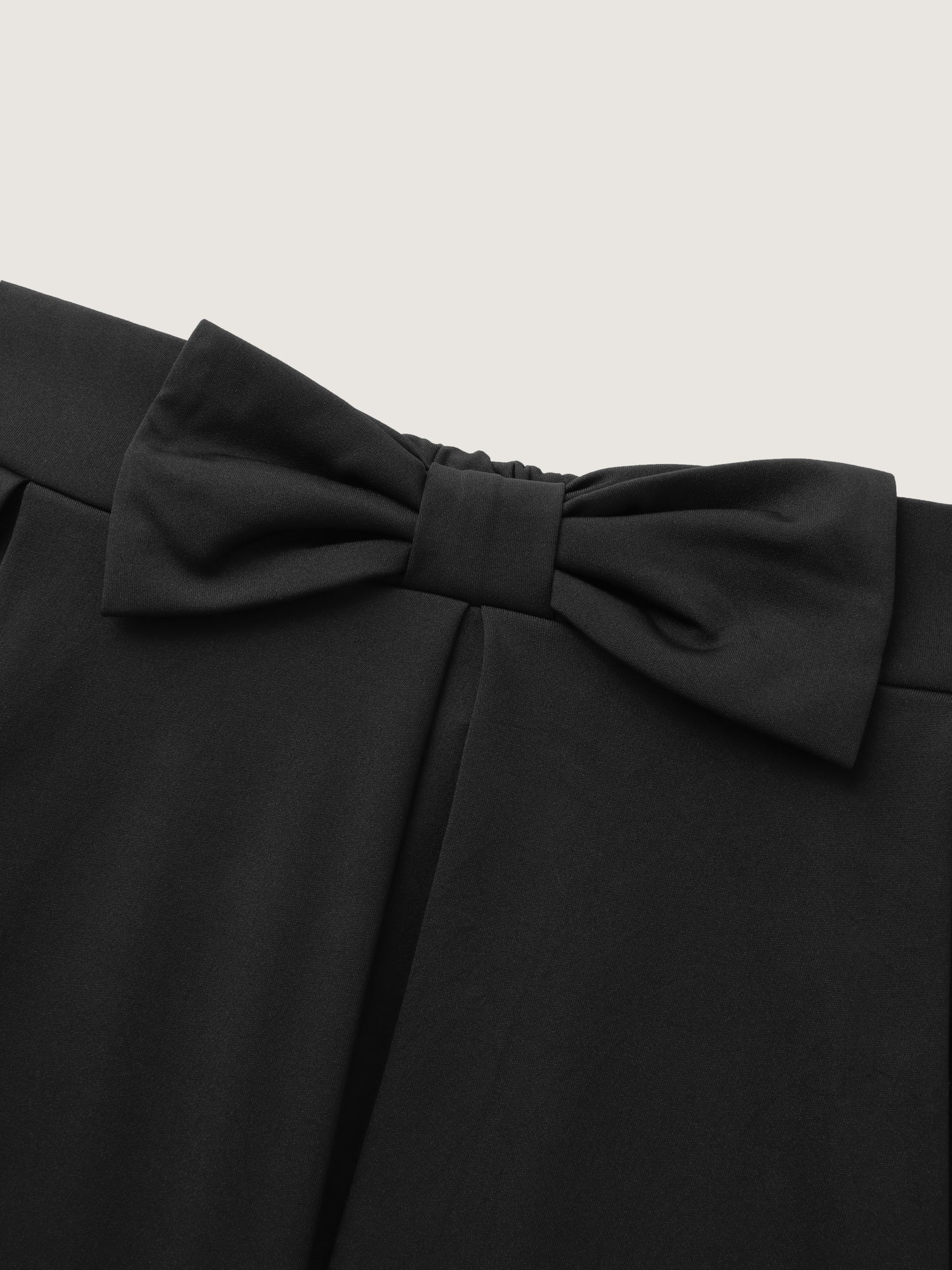 Stretchy Bow Detail Pleated Midi Skirt