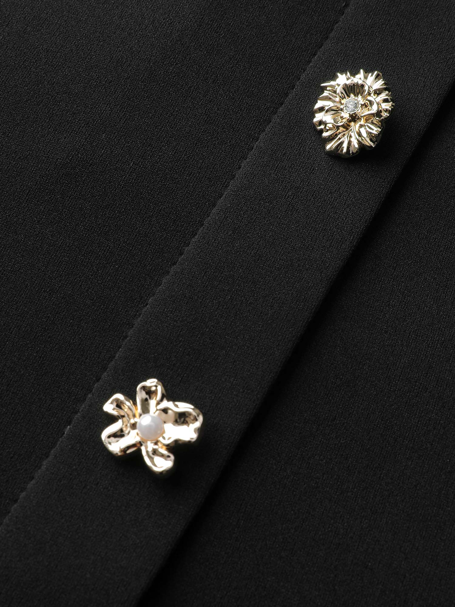 Stretchy Button Decor Knee-Length Dress