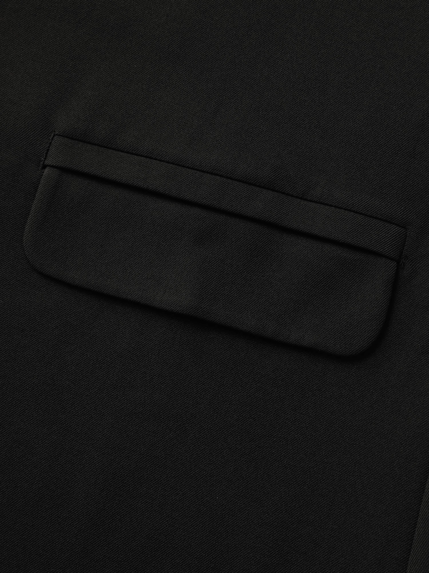 Button Longline Pockets Solid Vest