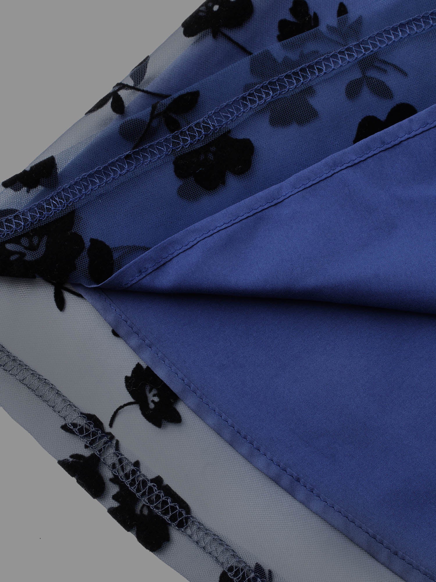 Floral Embroidered Mesh keyhole Dress