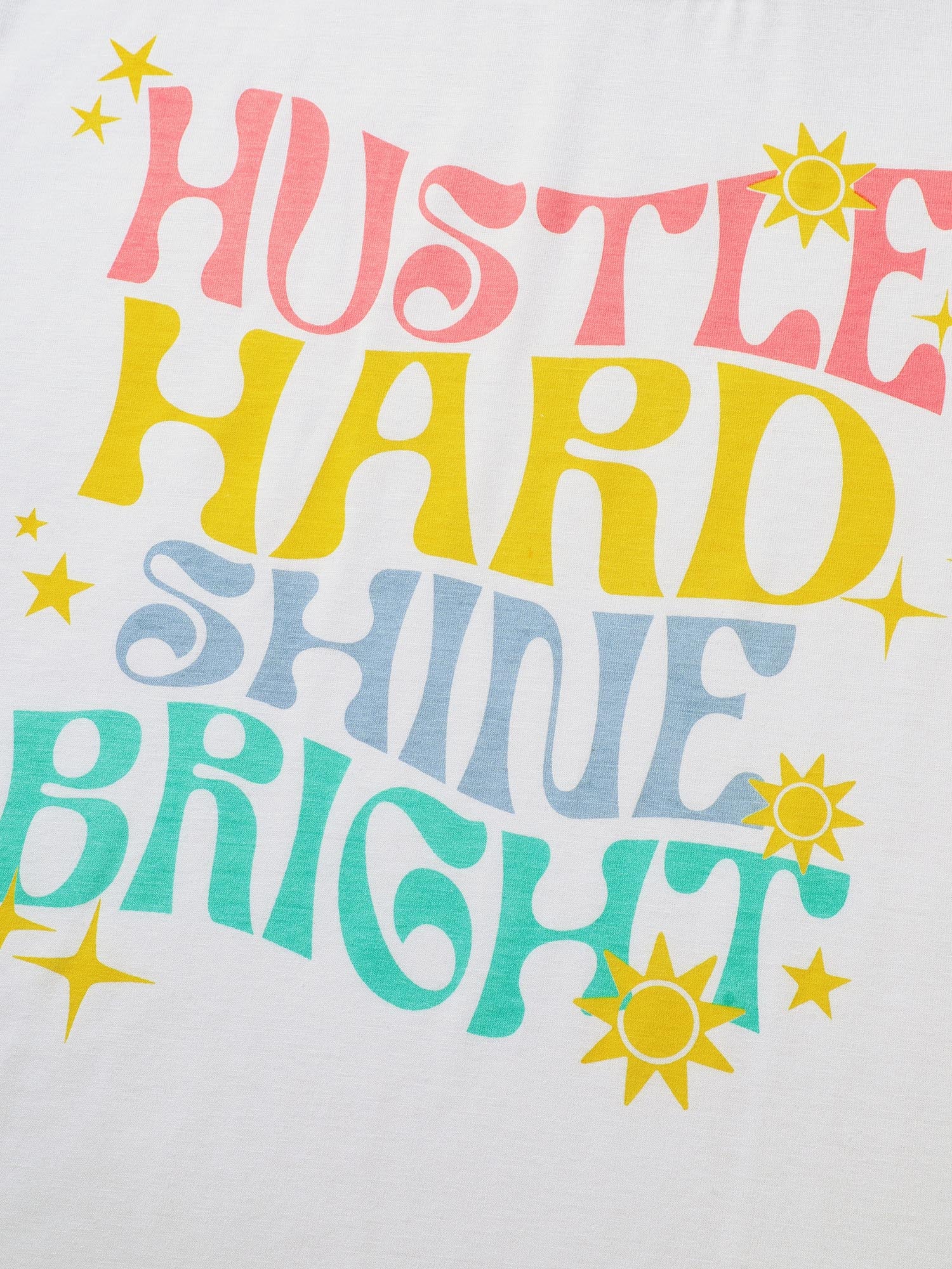 Colorful Design Print Round Neck T-shirt