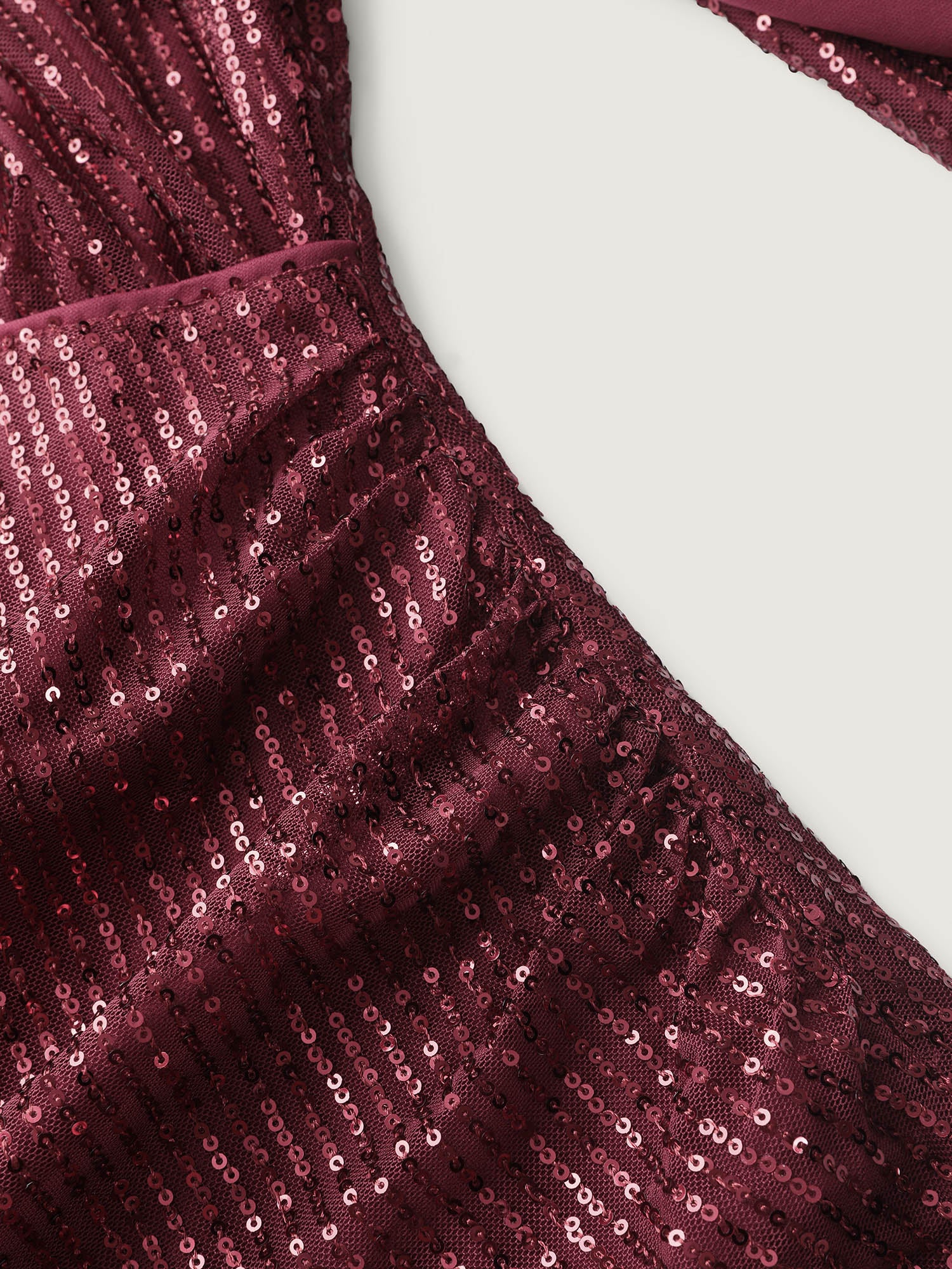 Shimmery Sequin Gathered Flared Sleeve Blouse