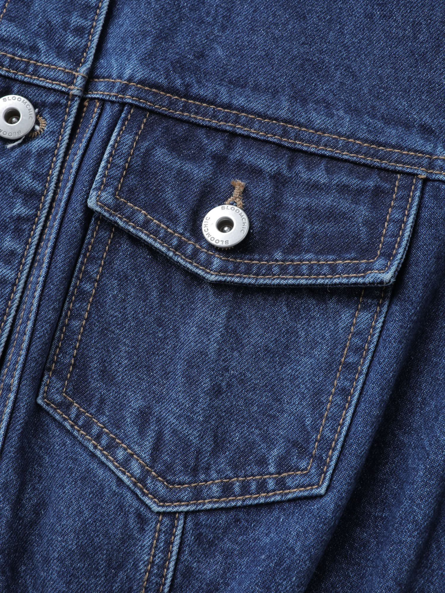 Supersoft Stretchy Waist Button-Down Denim Jacket