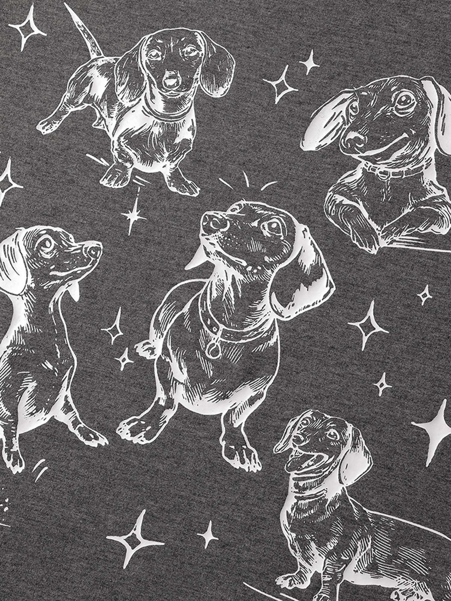 Dogs Print Round Neck T-Shirt