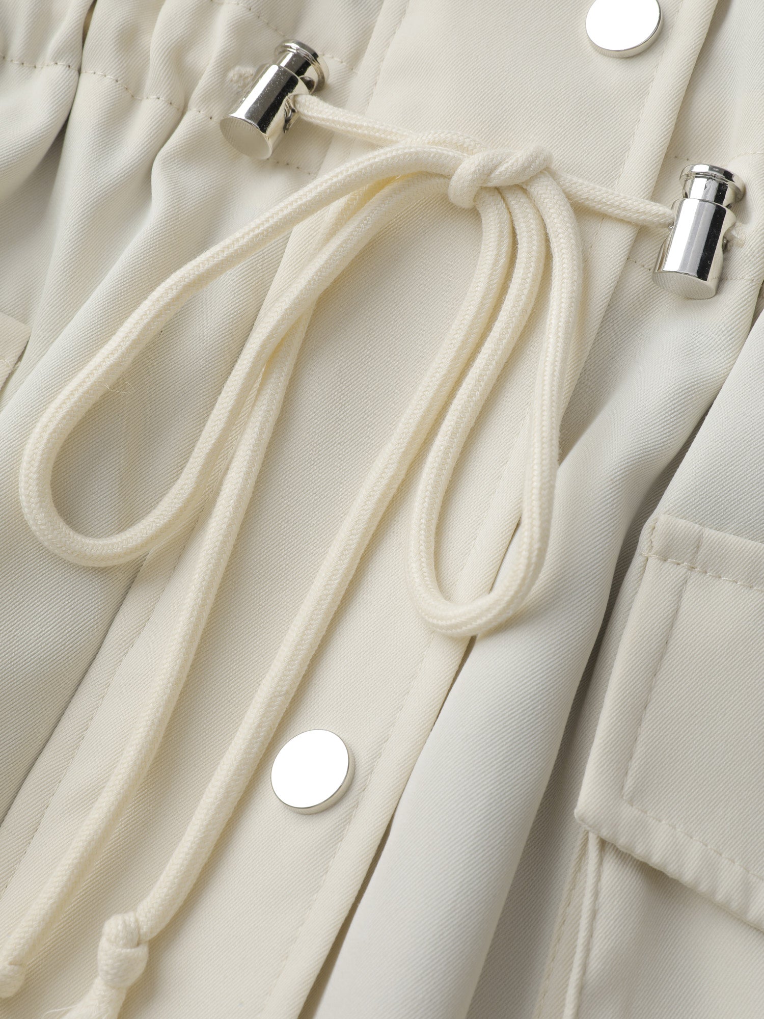 Fur Collar Adjustable Drawstring Quilted Jacket