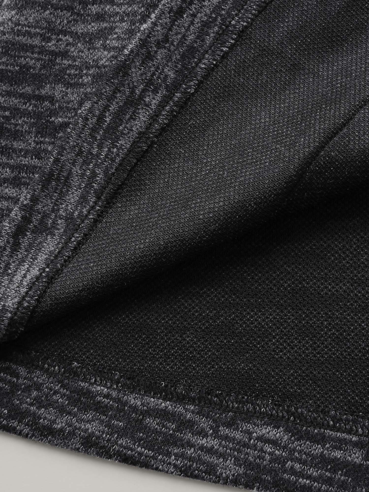 Channel Drawstring Contrast Hooded Jacket