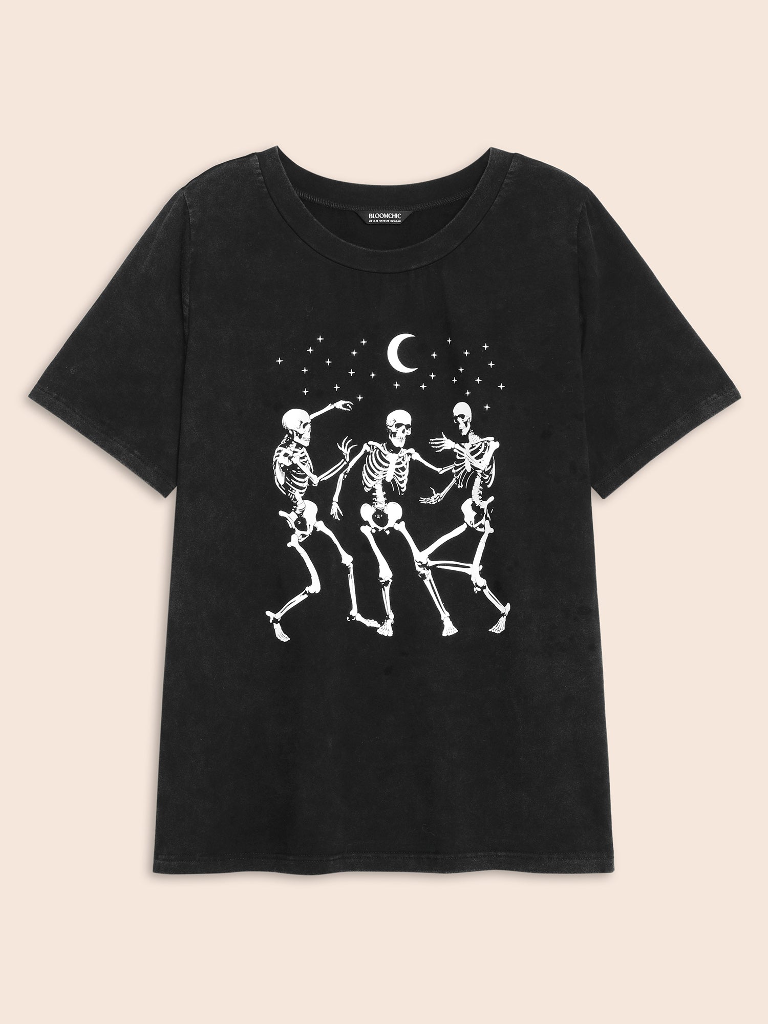 Dancing Skeletons Printed Crew Neck T-shirt