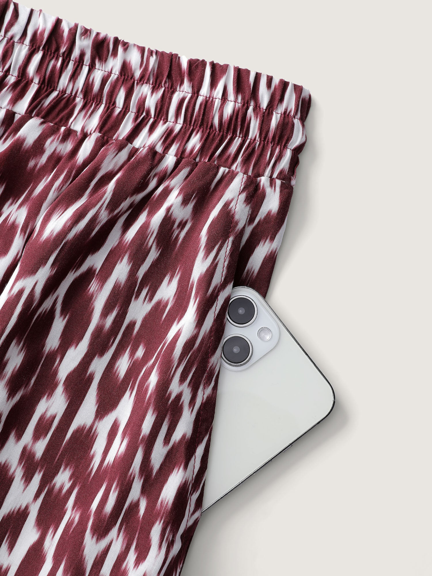 Colorful Leopard Print Drawstring Maxi Skirt