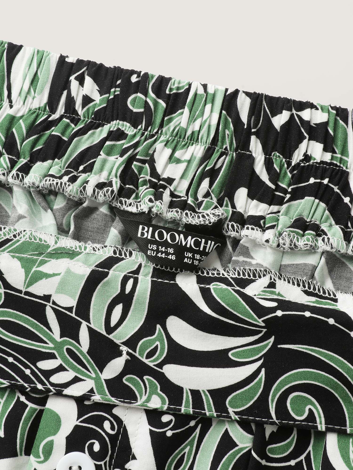 Forest Print Flowy Midi Skirt