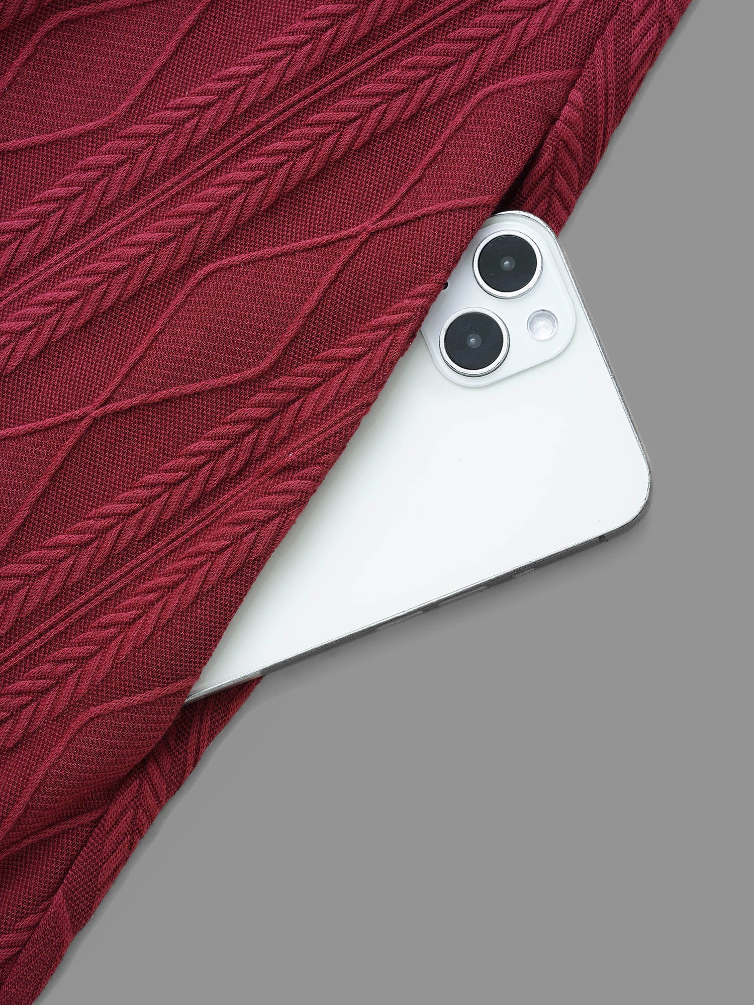 Textured Knit Fit-And-Flare Midi Dress