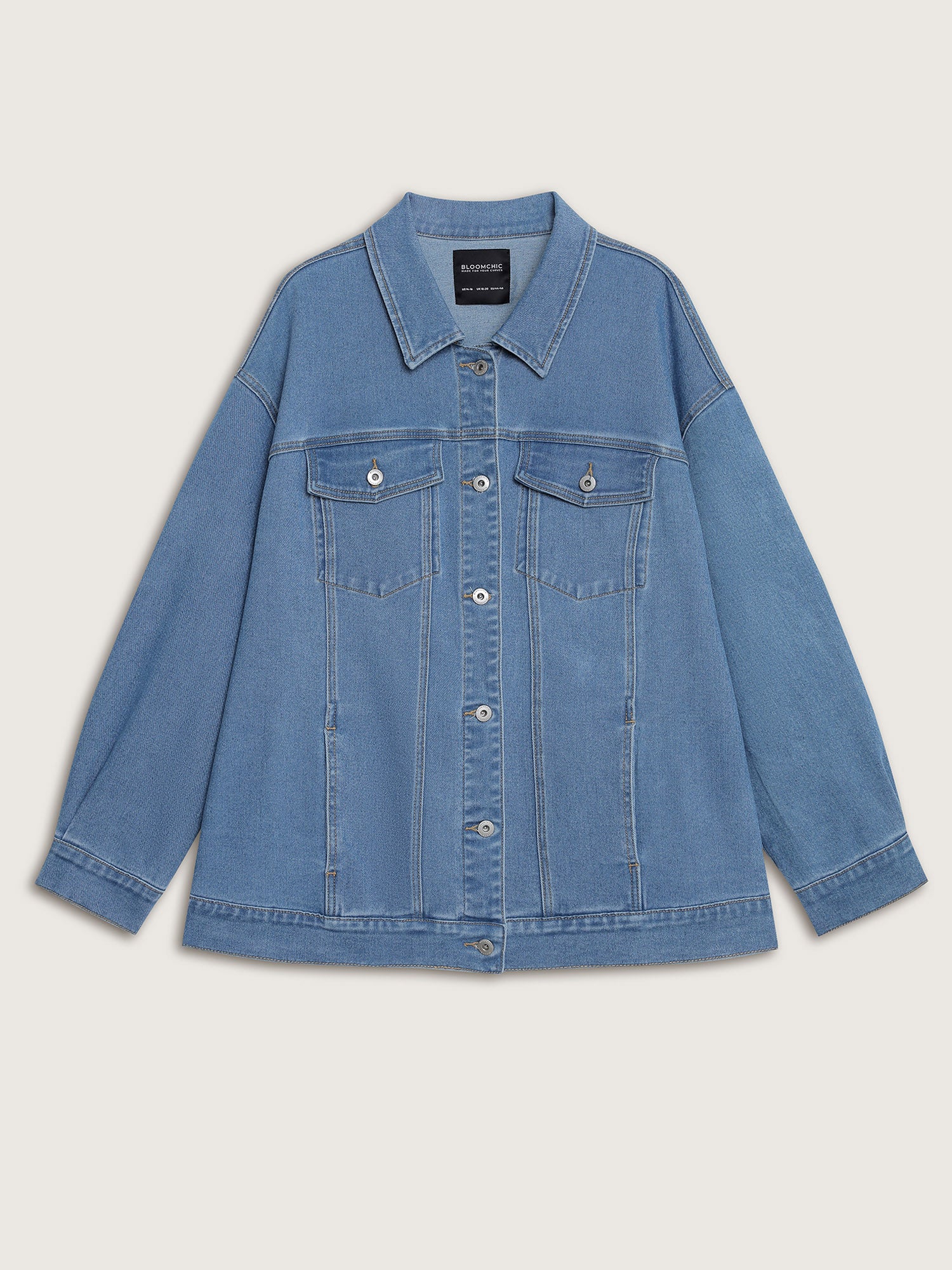 Supersoft Chest Flaps Button-Down Denim Jacket
