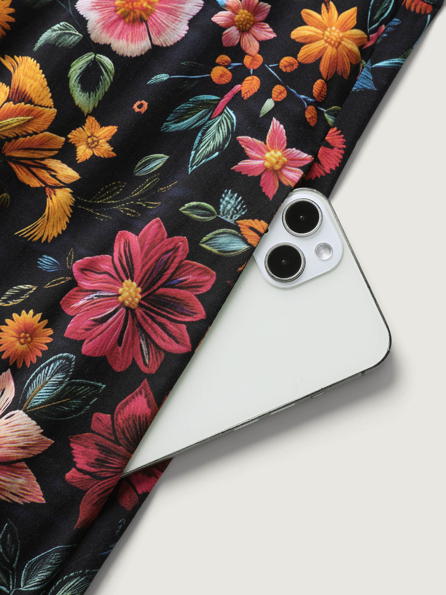 Rayon Floral Lace Trim Button Maxi Dress