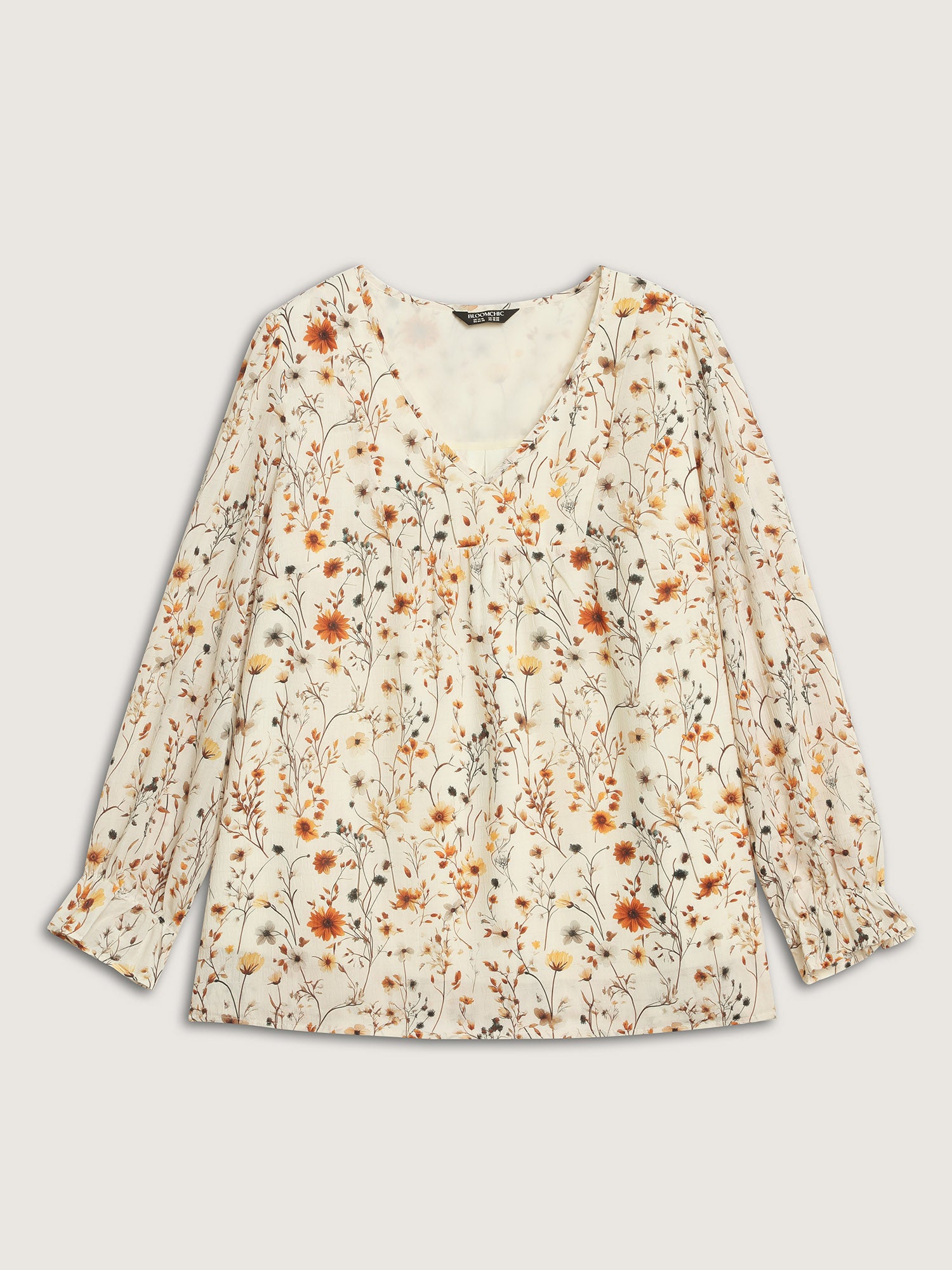 Floral Print Long Sleeve Blouse