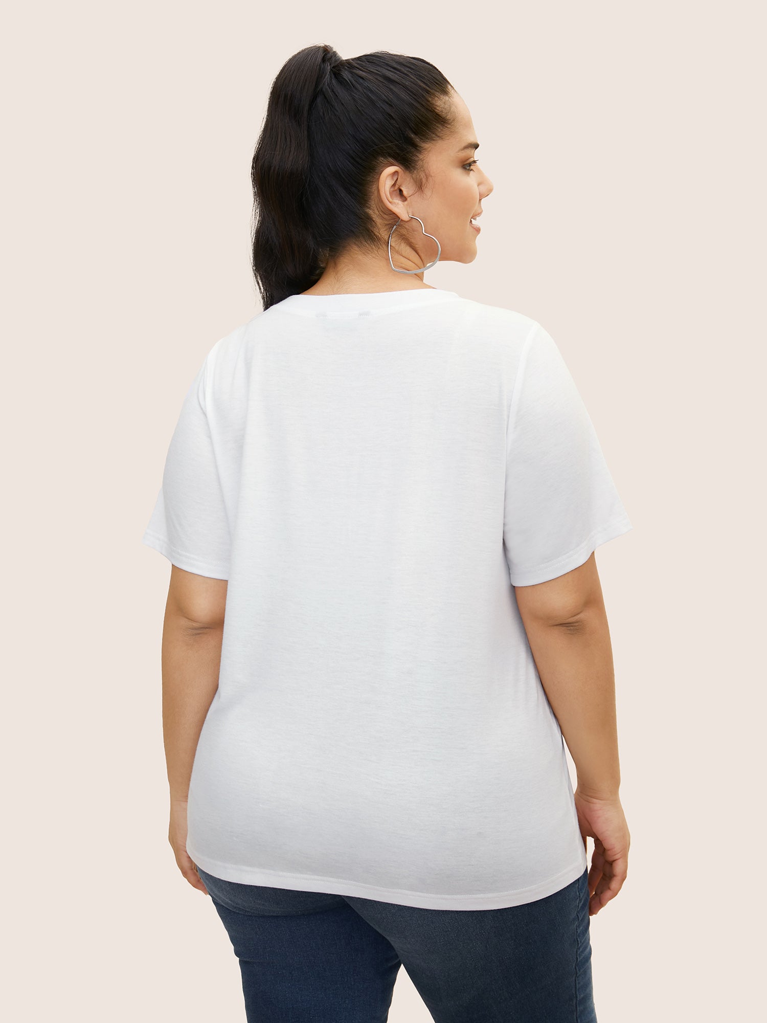 Colorful Design Print Round Neck T-shirt