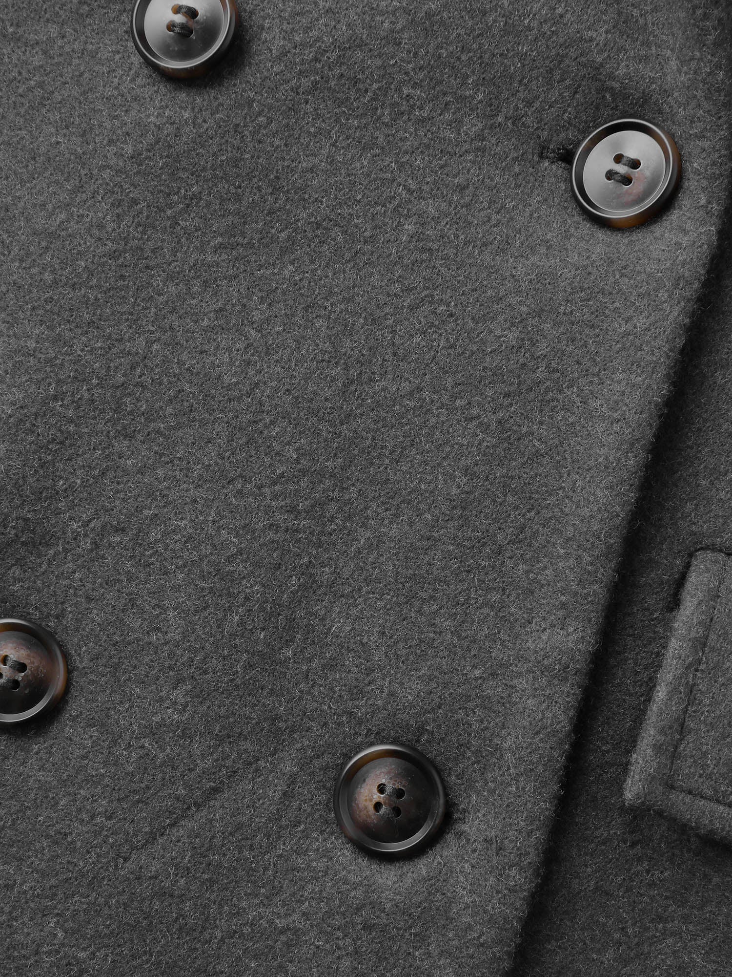 Solid Suit Collar Buttons Pockets Coat