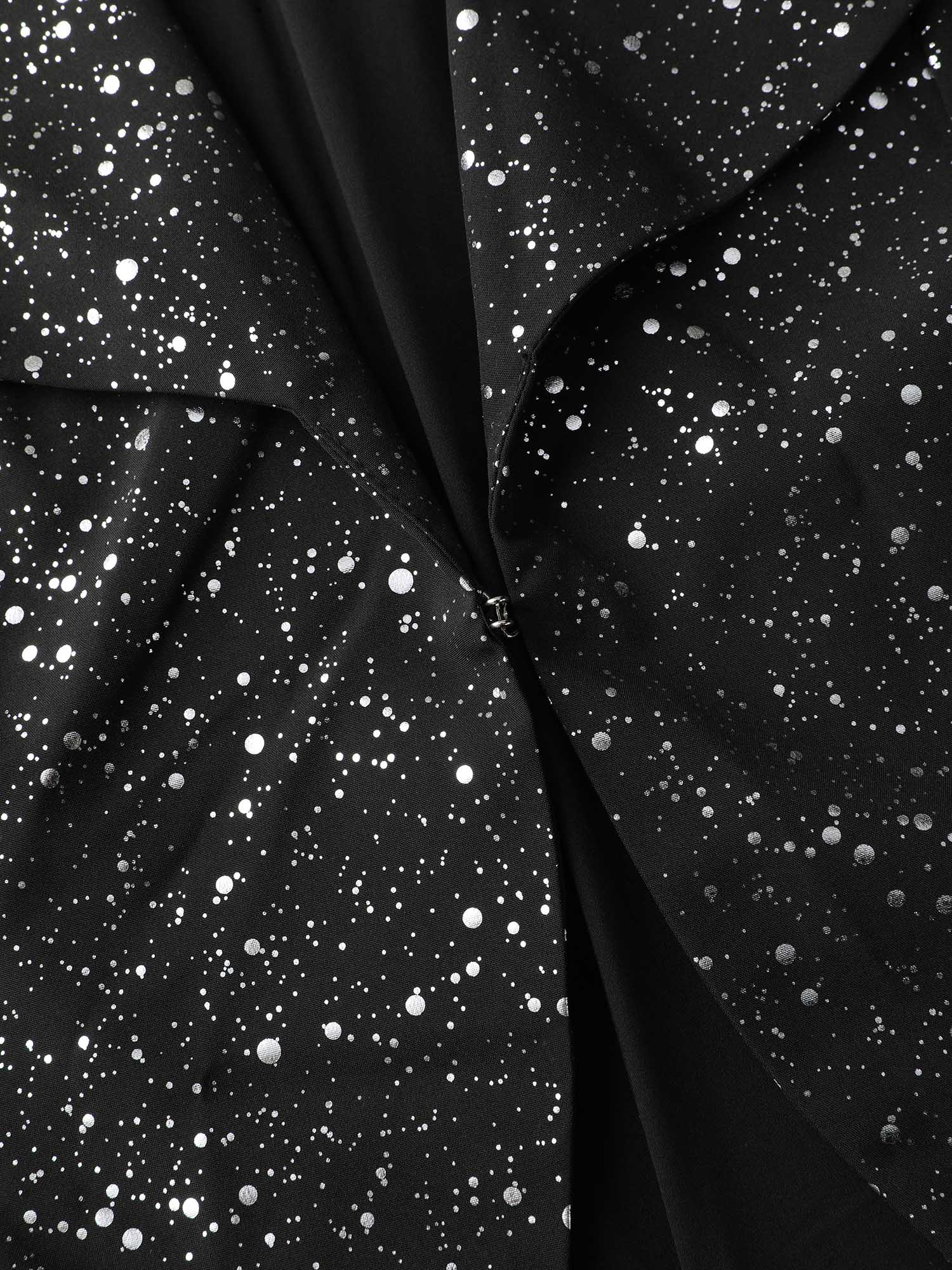 Gold Stamped Ruffled Edge Coat