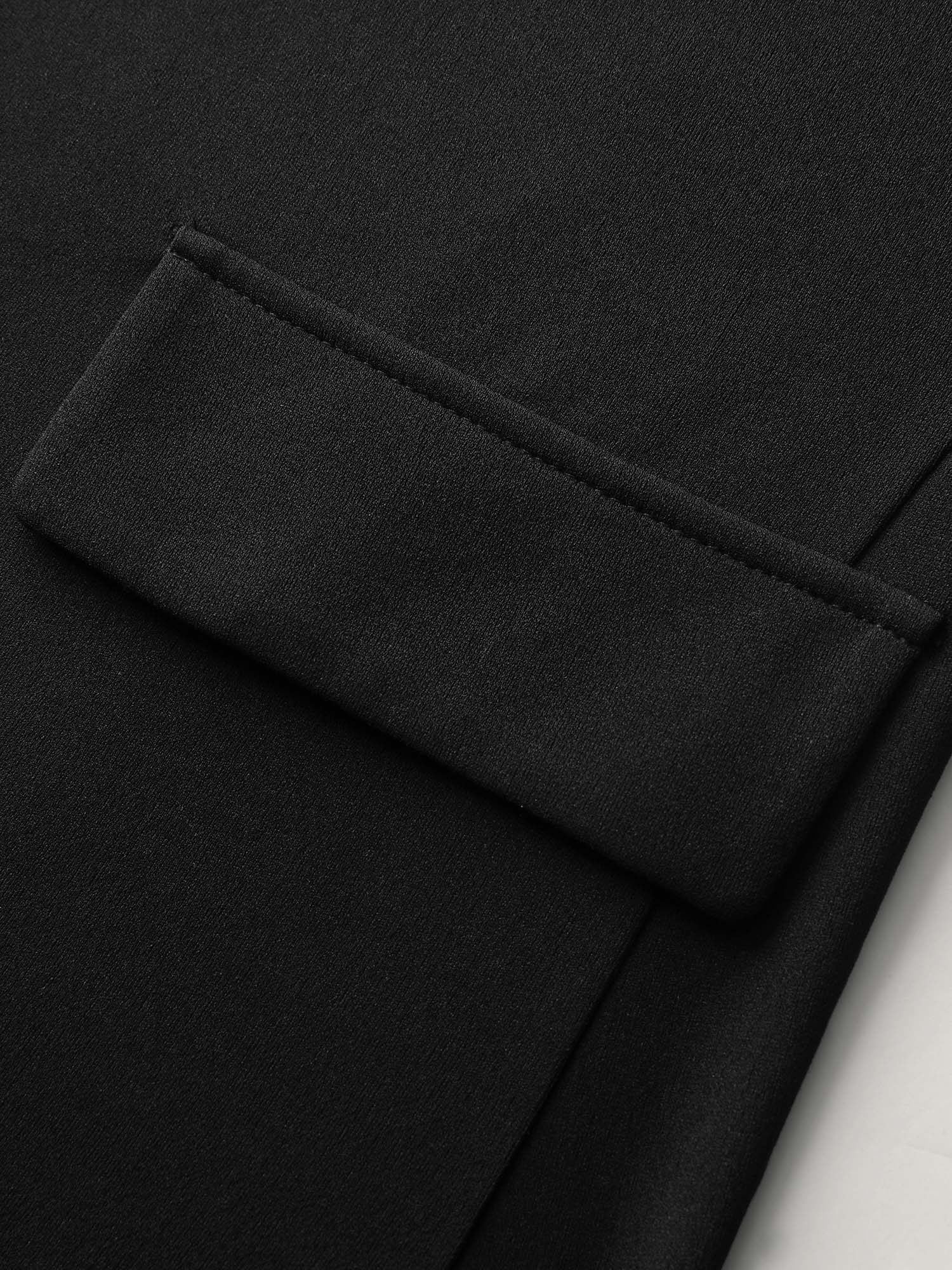 Stretchy Button Decor Knee-Length Dress