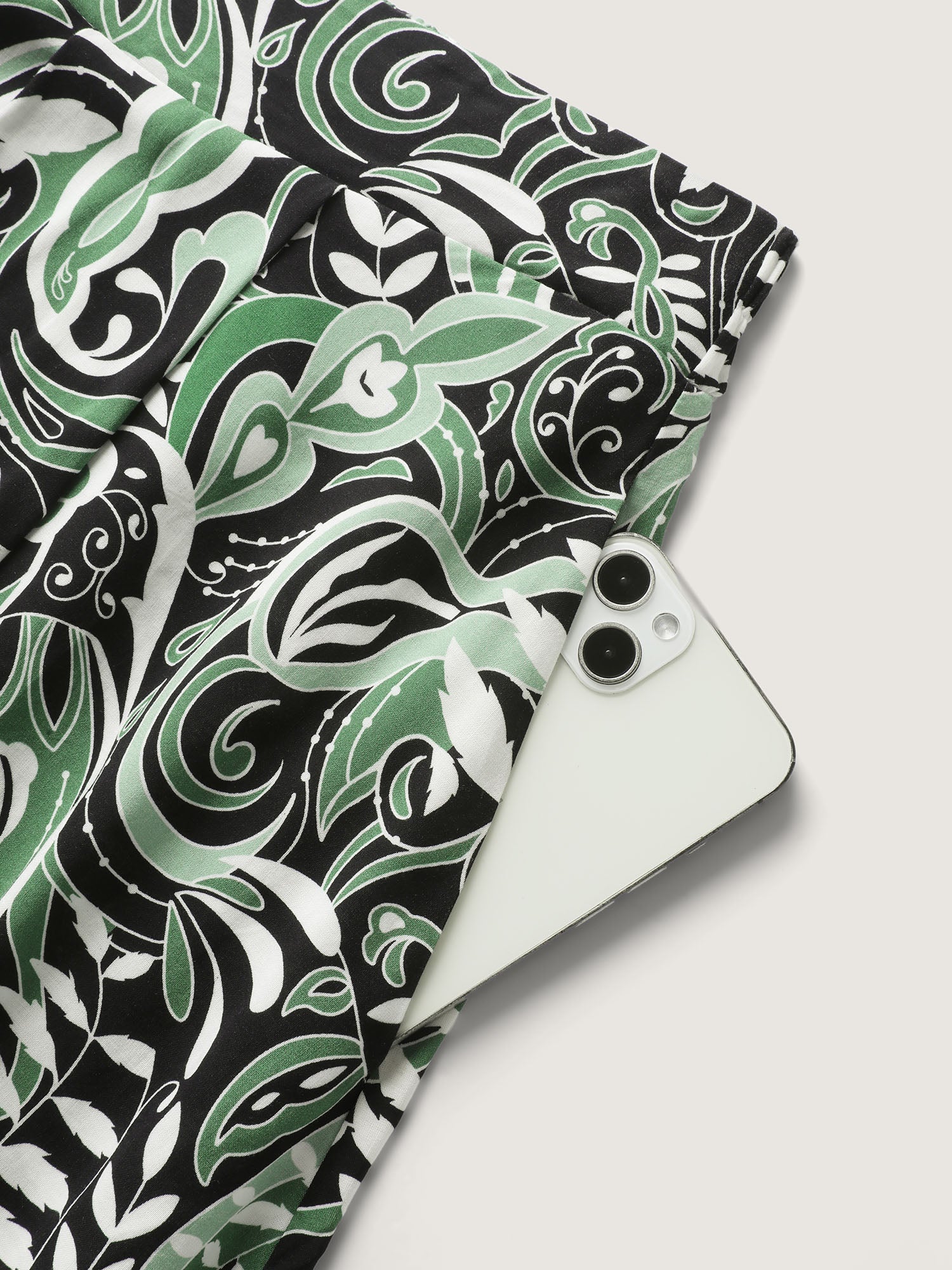 Forest Print Flowy Midi Skirt