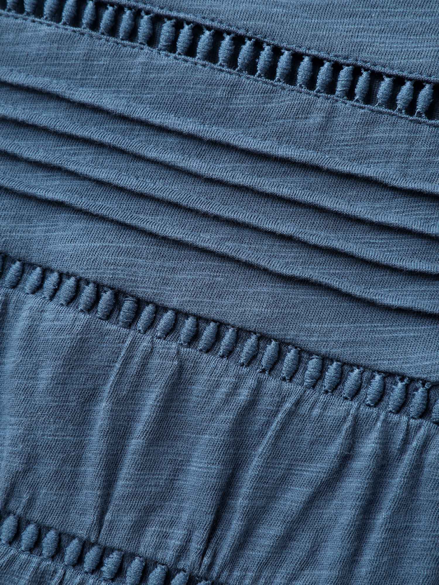 Cotton Lace Spliced Plain Knit Top