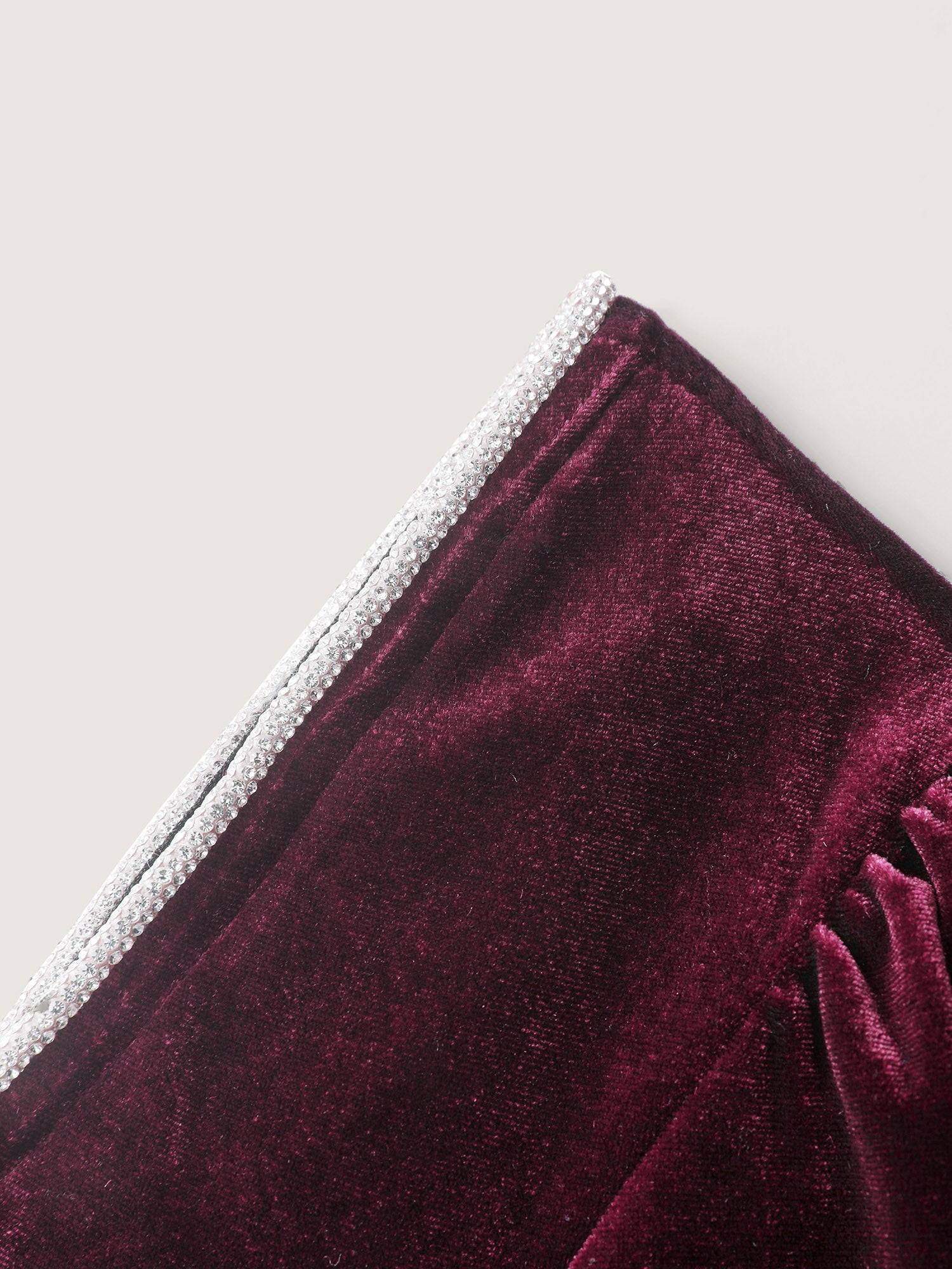 Velvet Structured Pleated Bodice Midi Dress